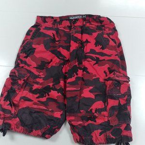 Men's Focus Red Camo Cargo Shorts